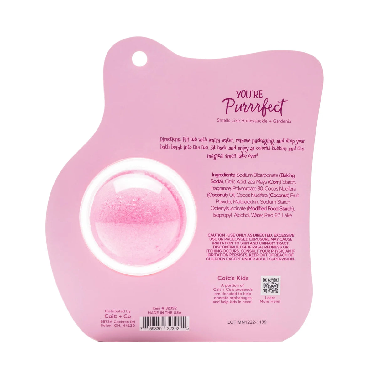 Cat Clamshell Bath Bomb Cover