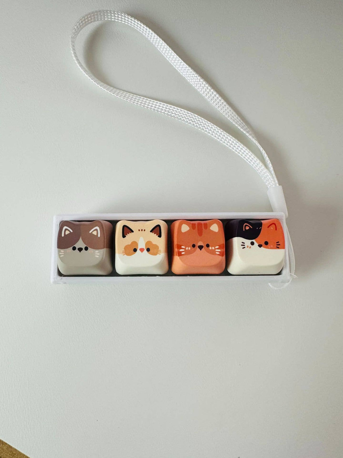 Cat Keycap Bag Charm 3 key caps Cover