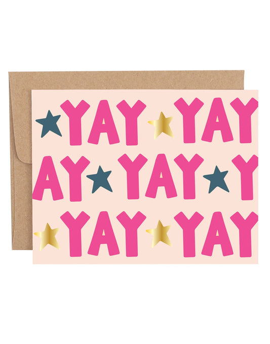 Tomfoolery Toys | Yay Stars Congratulations Card