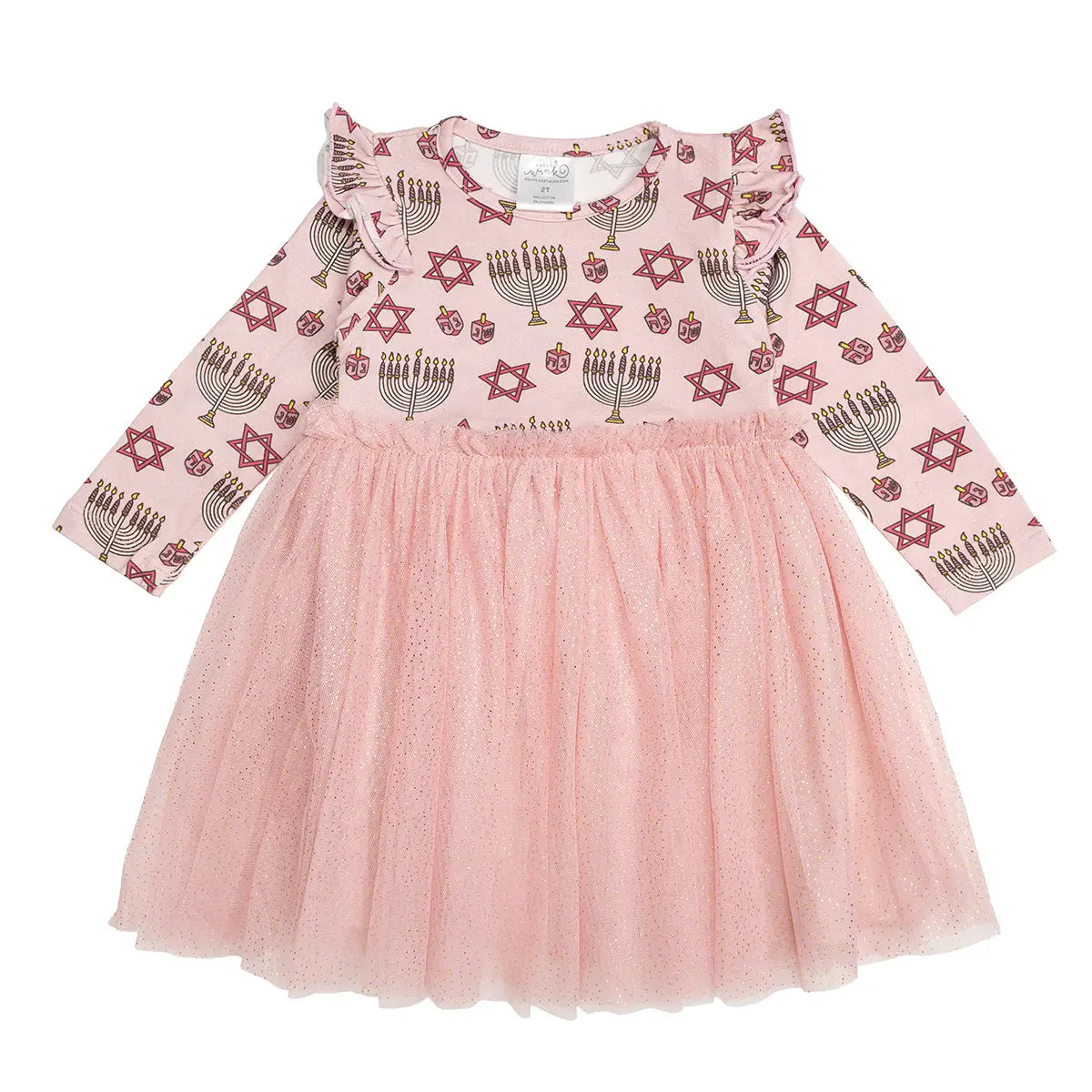 Hanukkah Long Sleeve Tutu Dress Cover