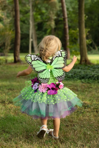 Green Fairy Blooms Dress & Wings, Sz. 3-4 Preview #3