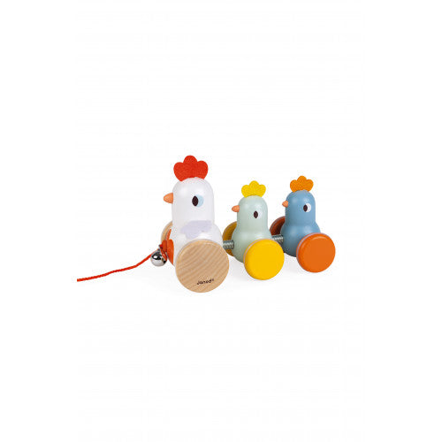 Tomfoolery Toys | Hen & Chicks Pull Along