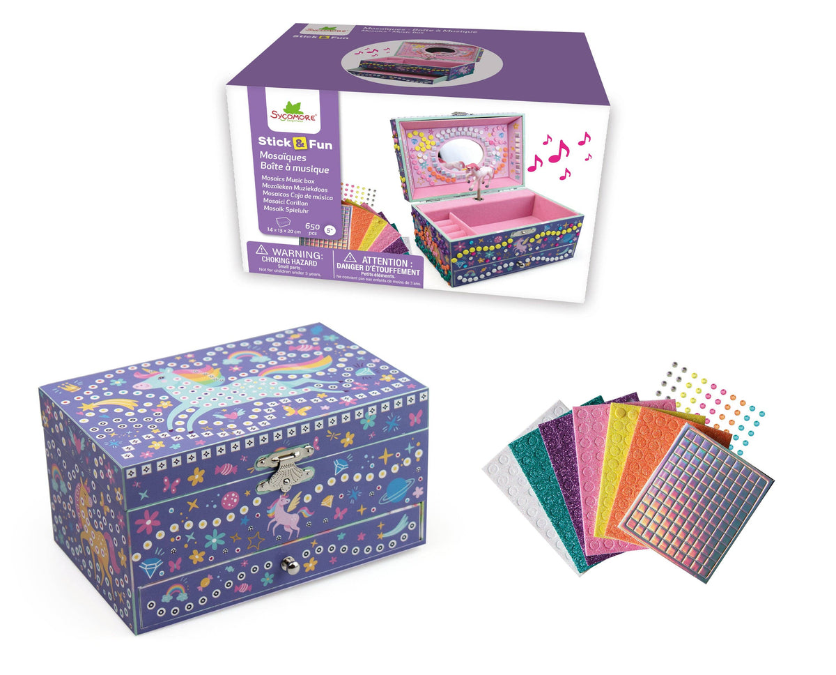 Stick'N Fun: 3D Mosaics Music Box Unicorn Cover