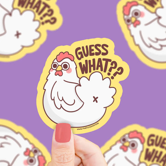 Tomfoolery Toys | Guess What Chicken Butt Sticker