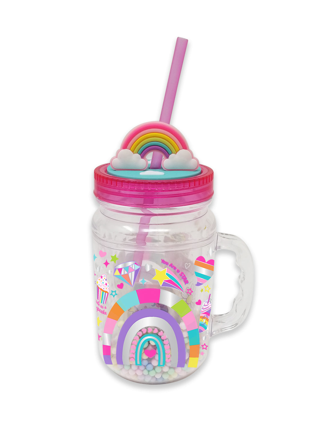 Rainbow Mason Jar Cover