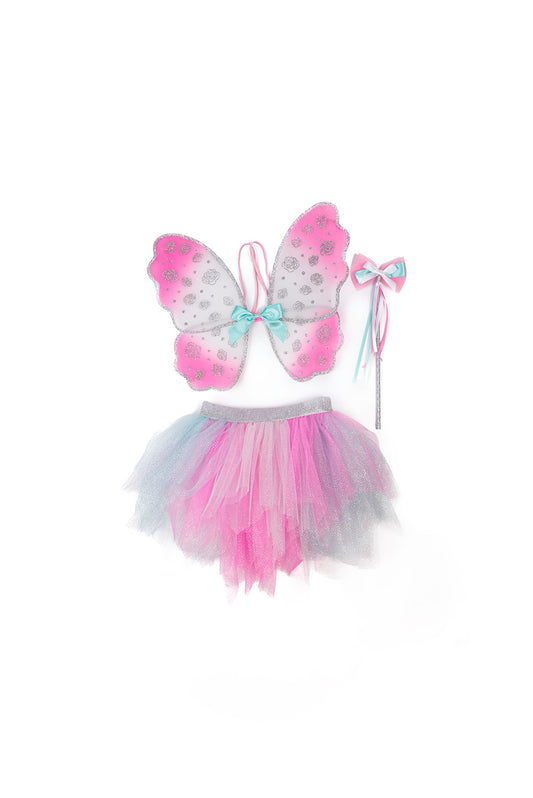 Tomfoolery Toys | Think Mint Pink Skirt, Wings & Wand Set, Sz 4/6