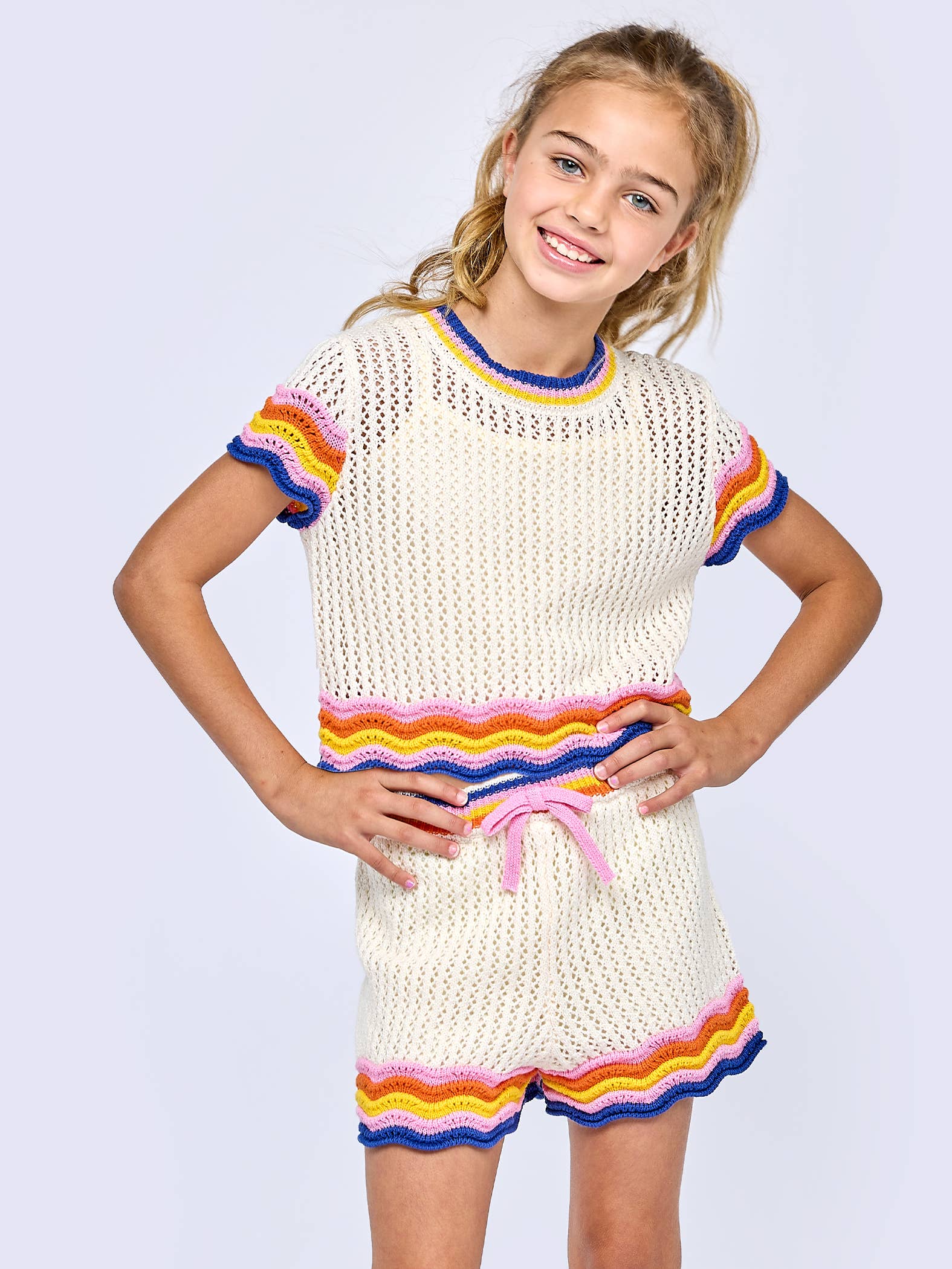 Tomfoolery Toys | Wave Colorblock Scallop Top
