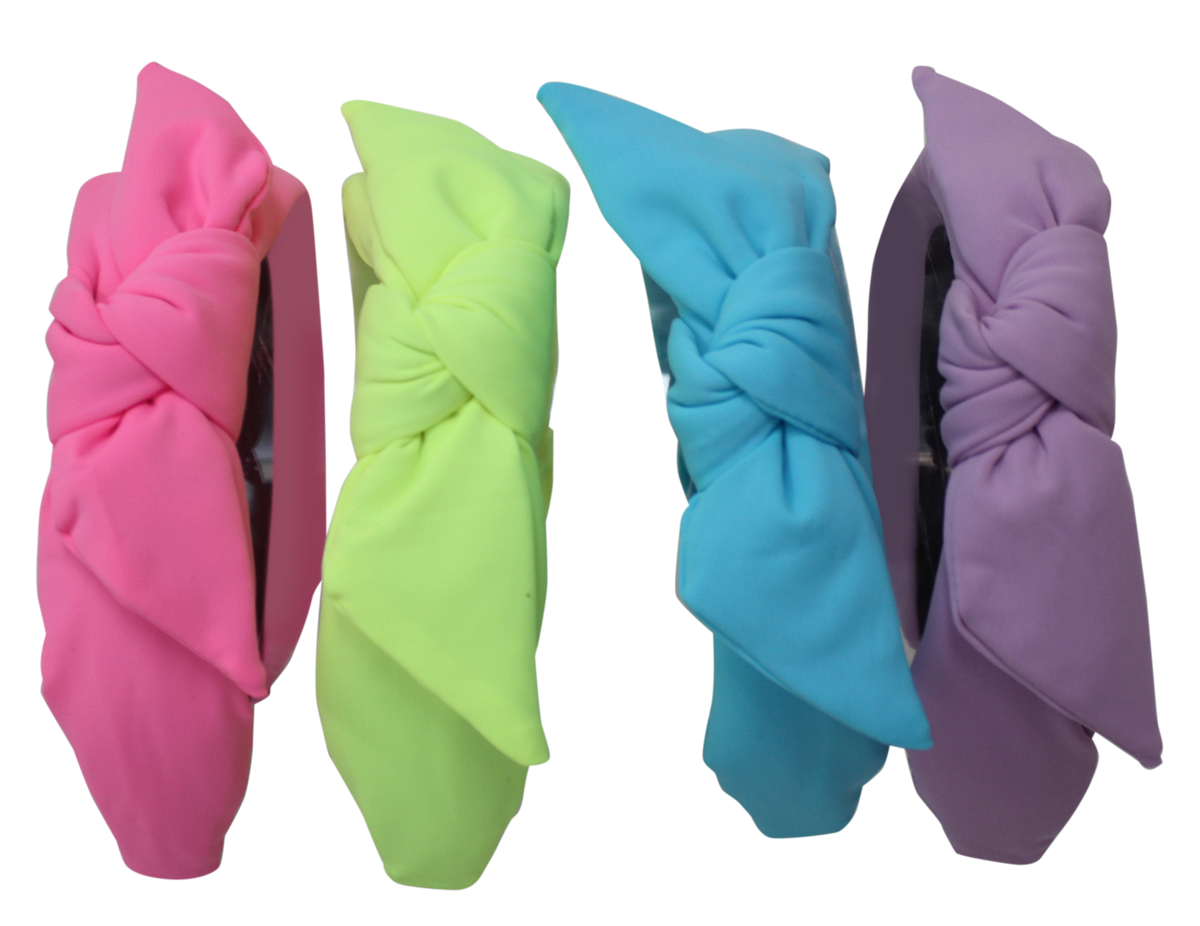 Neon Bow Knot Headband Cover