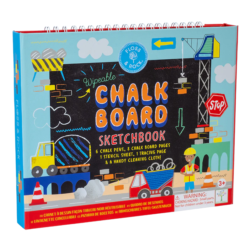 Construction Chalkboard Sketchbook Cover