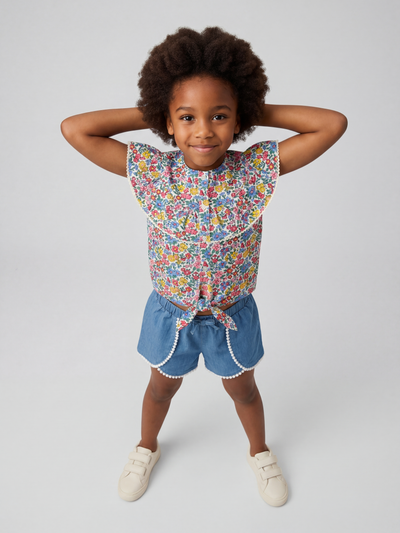 Denim Lace Shorts Preview #2