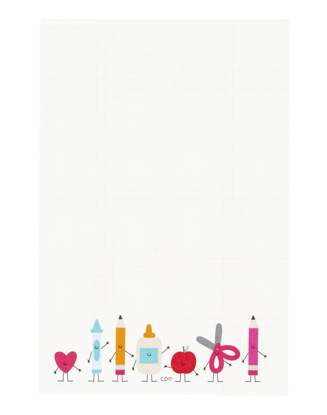 Smiley School Supplies Notepad Preview #2