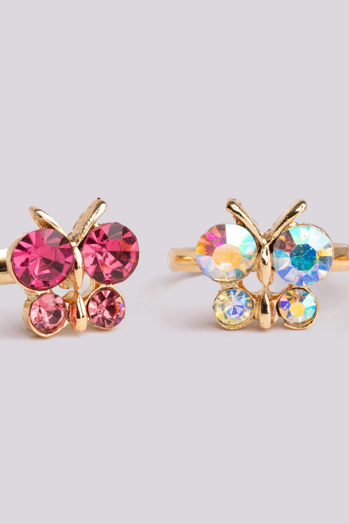 Boutique Butterfly Gem Rings, 3pc Preview #3