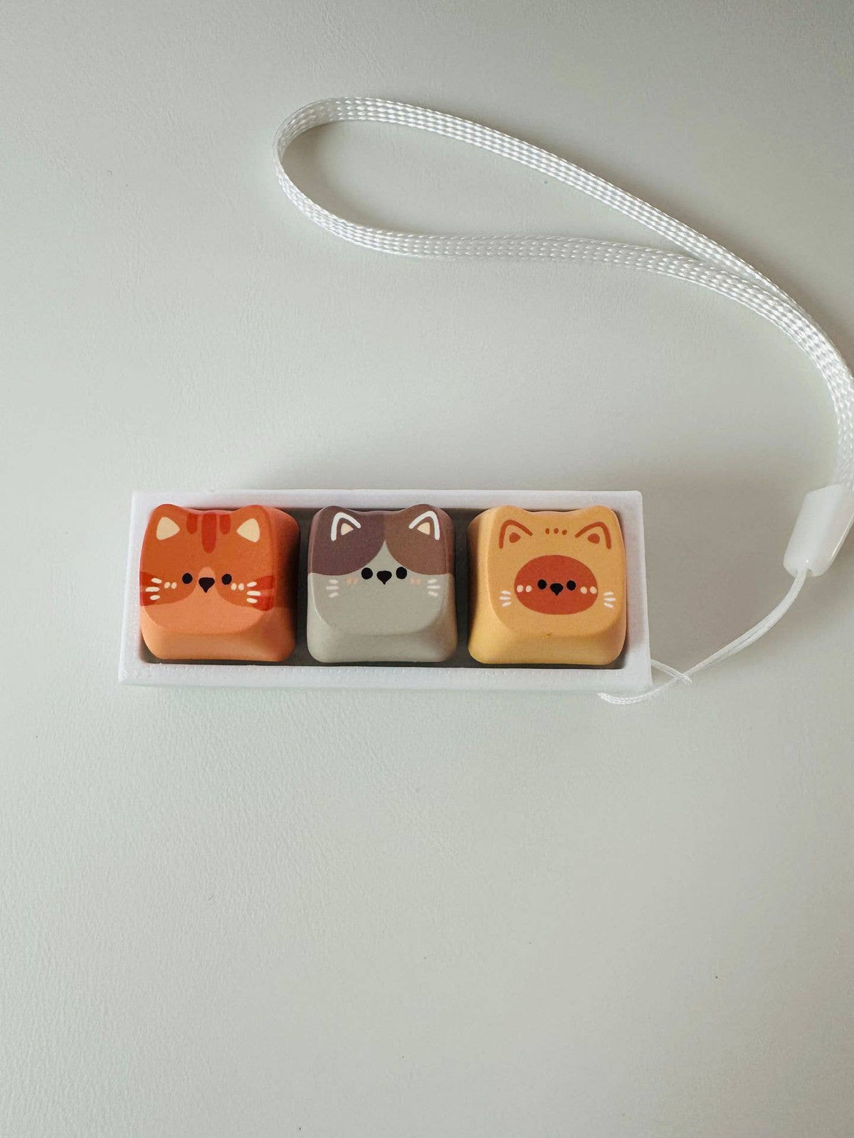 Cat Keycap Bag Charm 3 key caps Cover