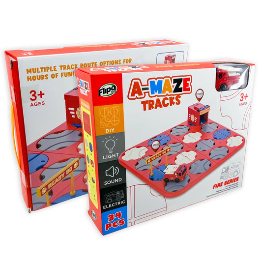 Tomfoolery Toys | A-Maze Tracks - Firetruck