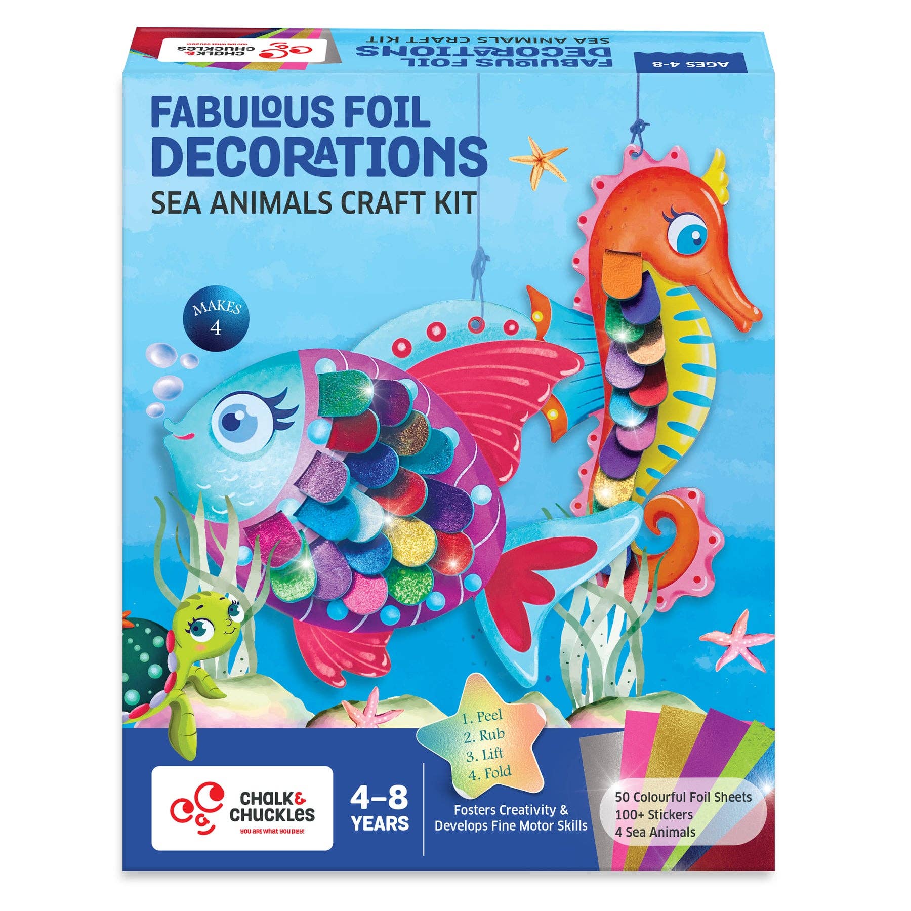 Tomfoolery Toys | Sea Animals Foil Decorations Kit