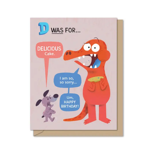 Tomfoolery Toys | D was for...Birthday Card