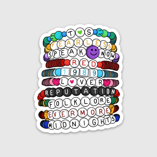 Tomfoolery Toys | Eras Friendship Bracelets Sticker