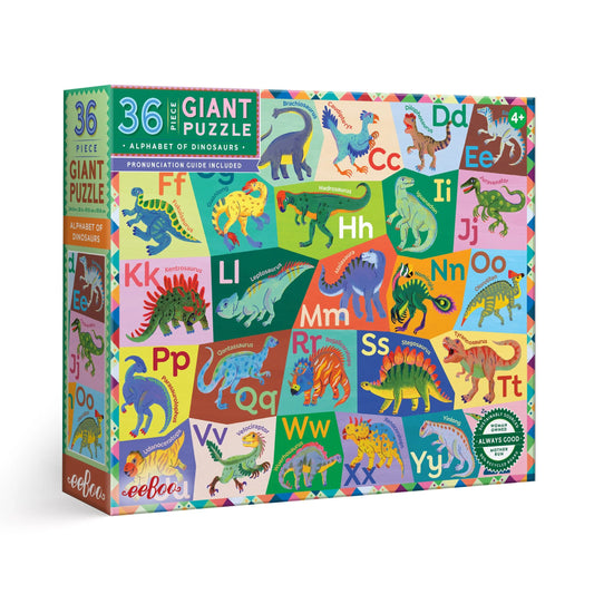 Tomfoolery Toys | Alphabet of Dinosaurs 36pc Giant Puzzle