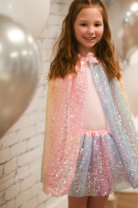 Tomfoolery Toys | Ombre Sequins Cape, Size 4-6