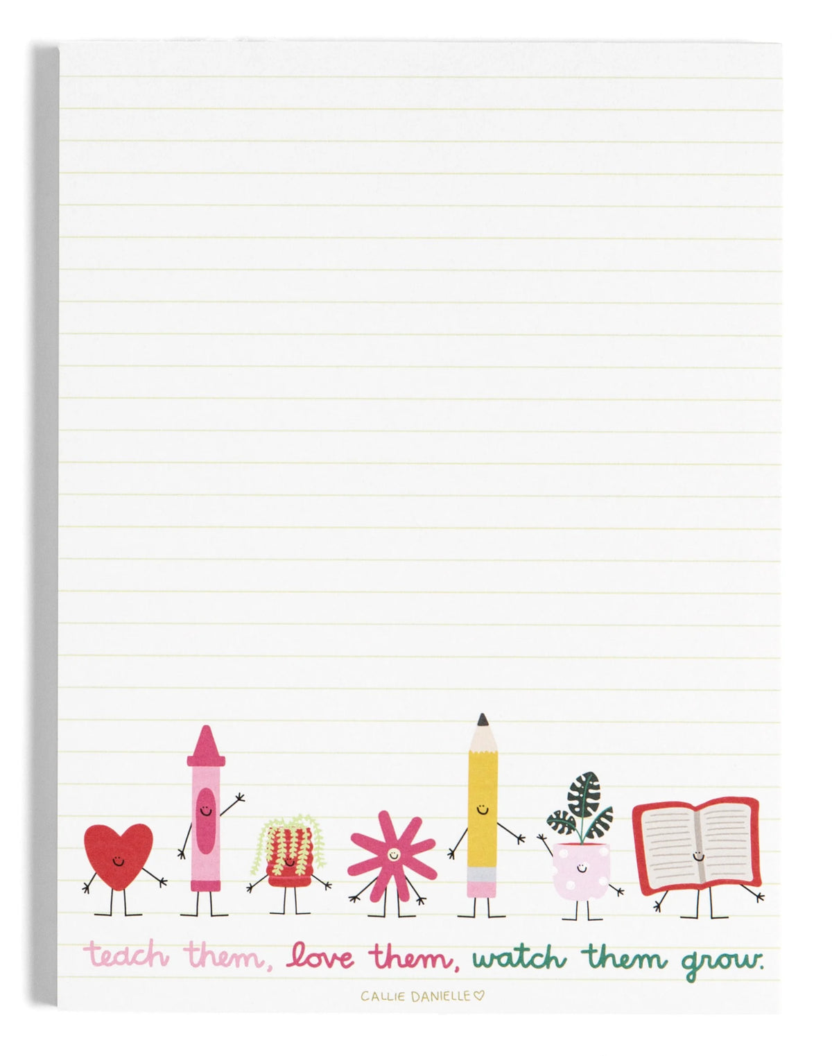 Teach, Love & Watch Them Grow Notepad Cover