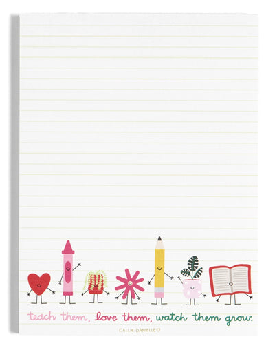 Teach, Love & Watch Them Grow Notepad Preview #3