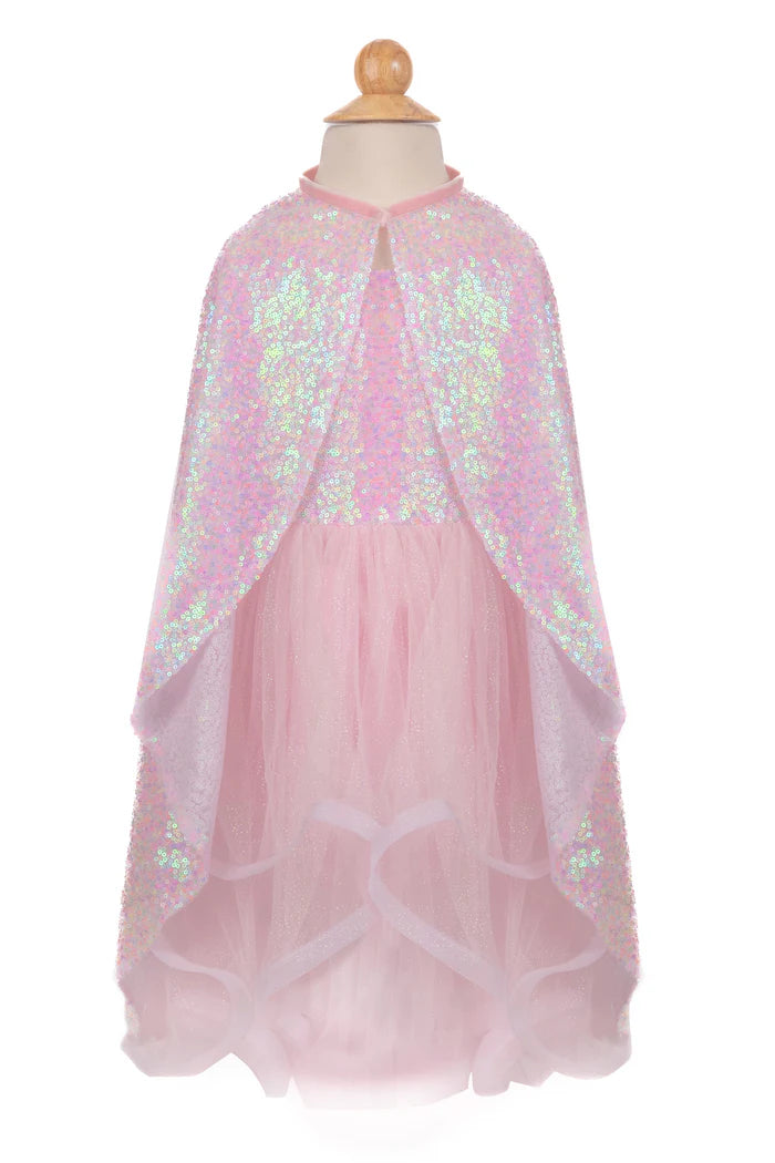 Pink Sequins Twirl Cape, Size 4-6 Preview #4