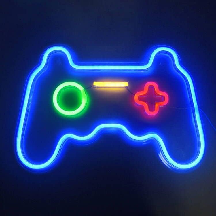 Neon Gamer Sign Cover