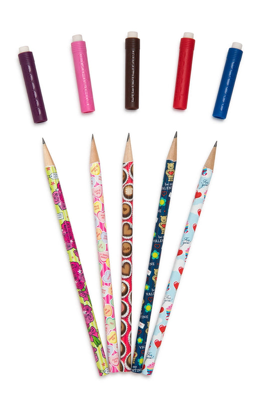 Tomfoolery Toys | Be My Valentine Scented Pencil Toppers