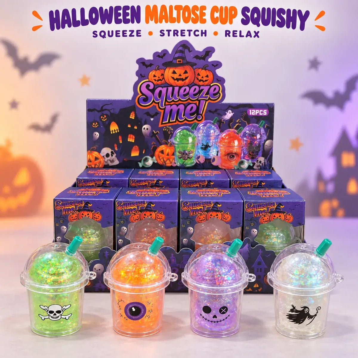 Halloween Milk Tea Cup Squishy Cover