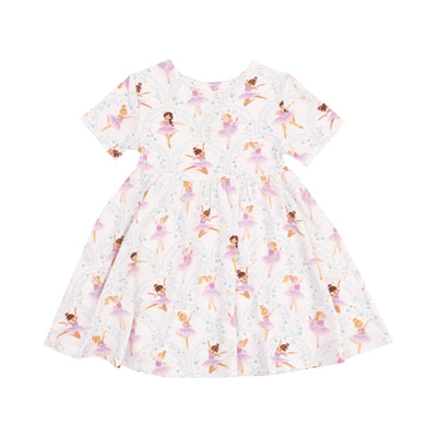 Bow Ballerinas Short Sleeve Twirly Dress Preview #2