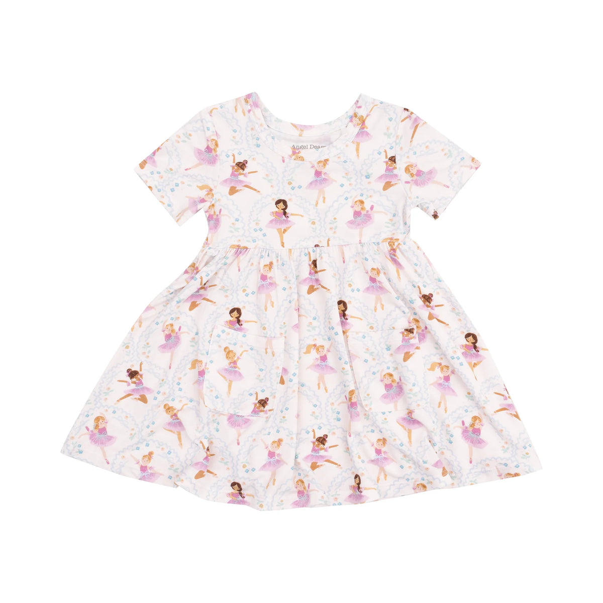 Bow Ballerinas Short Sleeve Twirly Dress Cover