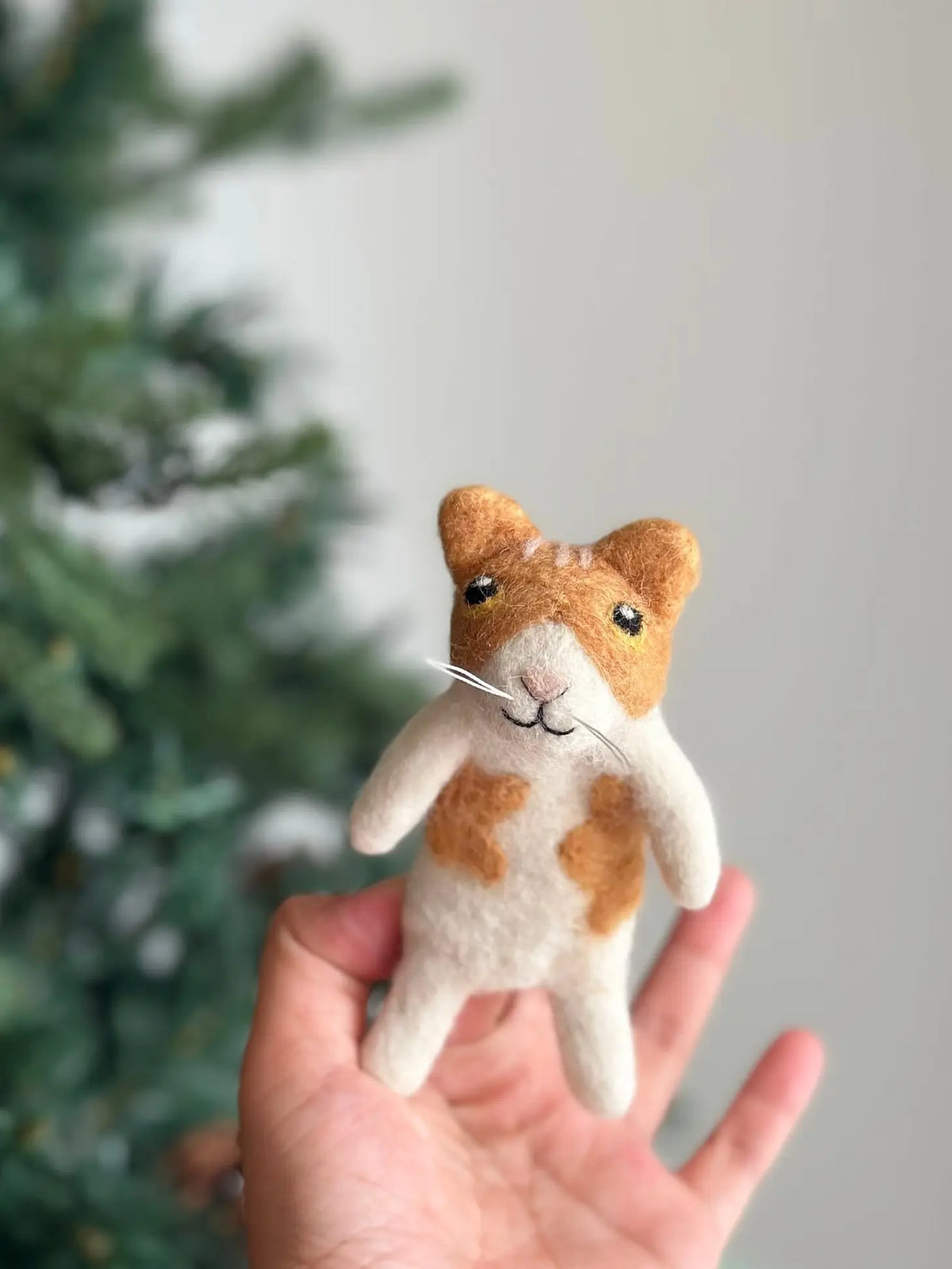 Curly Ginger Cat Finger Puppet Cover