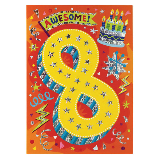 Tomfoolery Toys | Age 8 Birthday Card