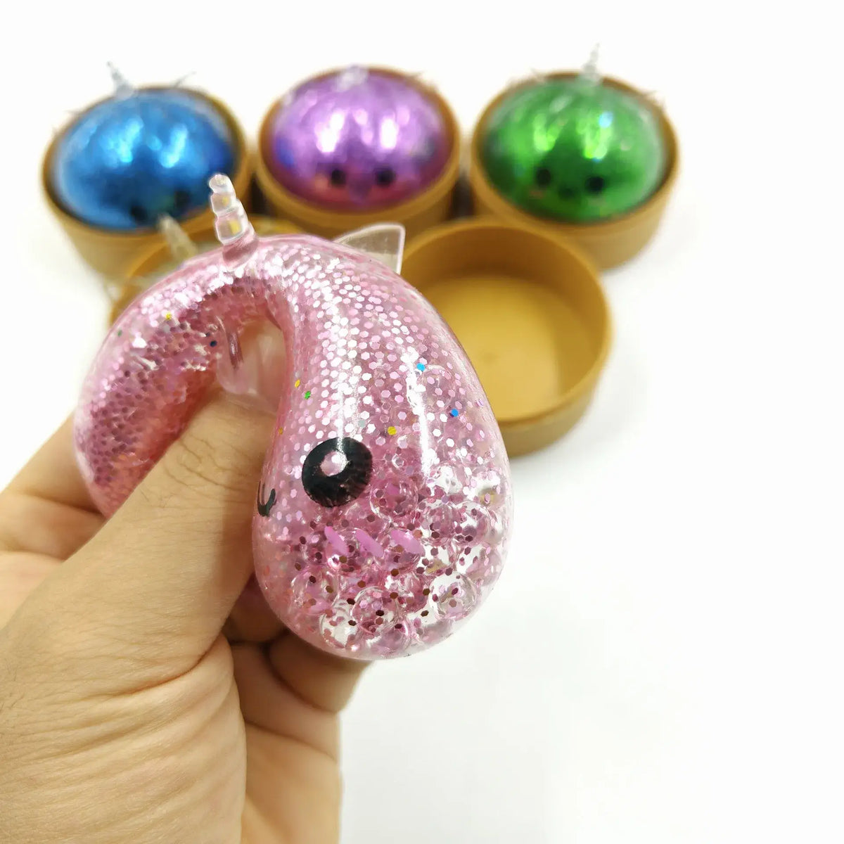 Glitter Unicorn Steamed Bun Squishy Cover