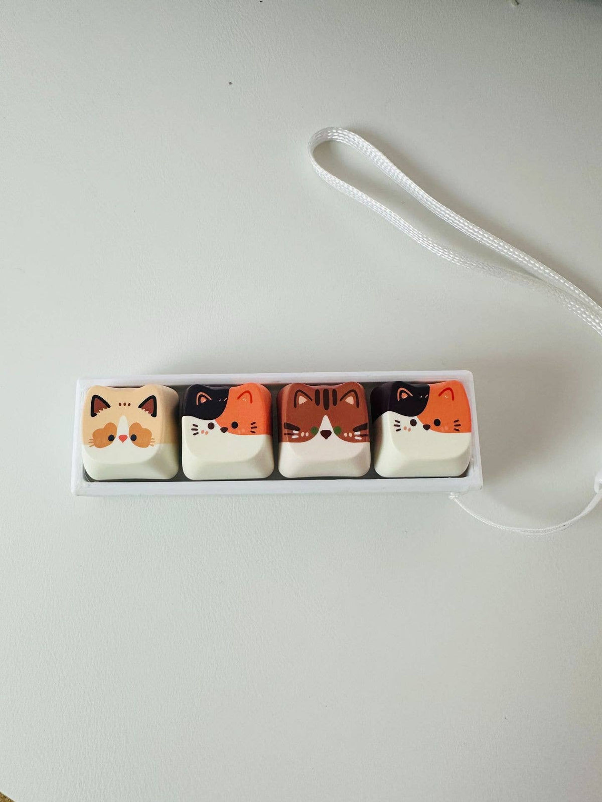 Cat Keycap Bag Charm 3 key caps Cover