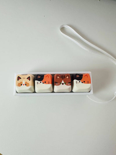Cat Keycap Bag Charm 3 key caps Preview #11