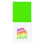 Age 4 Neon Lettering Card Cover
