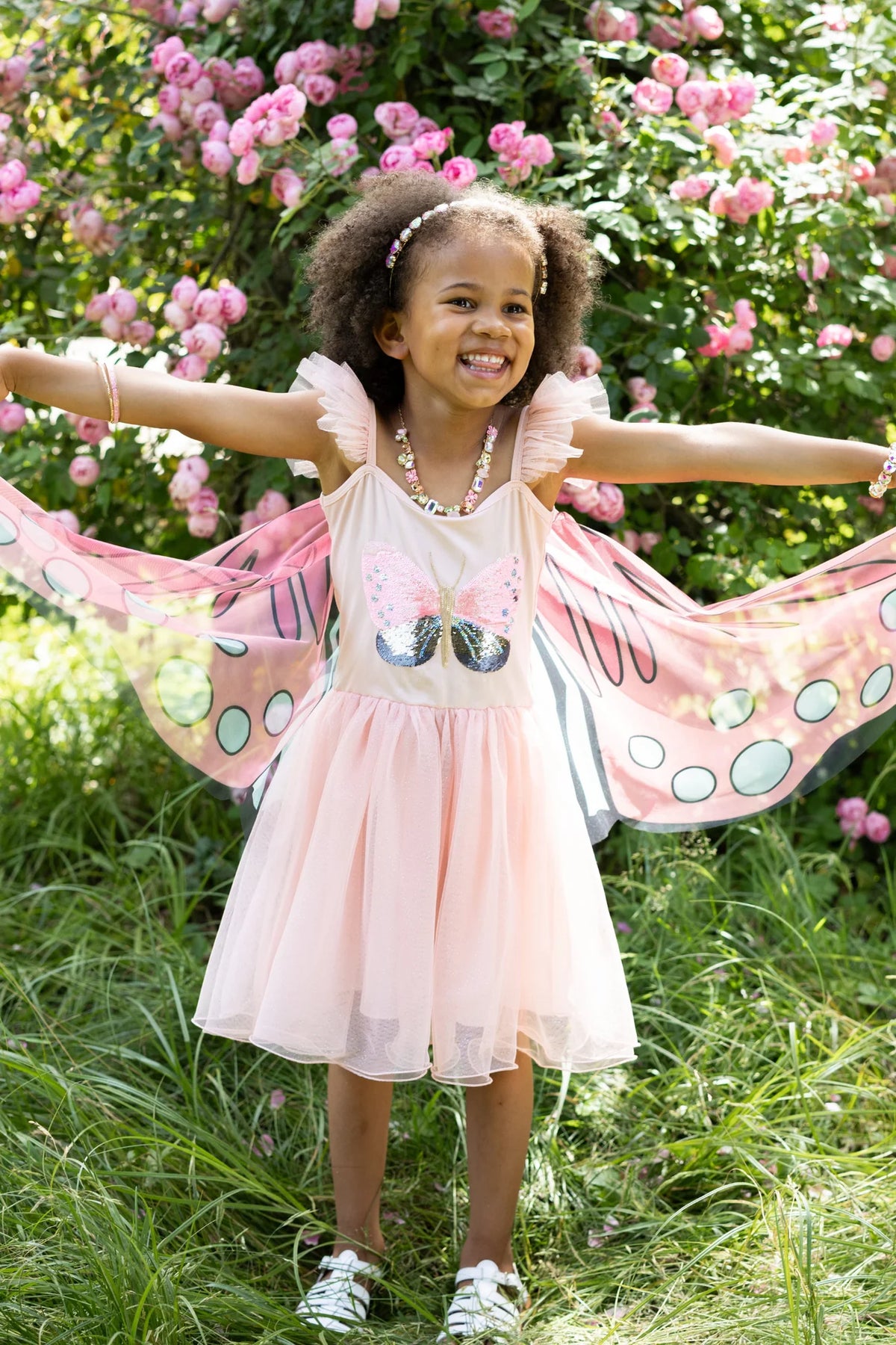 Sequins Secret Butterfly Twirl Dress w/Wings Cover