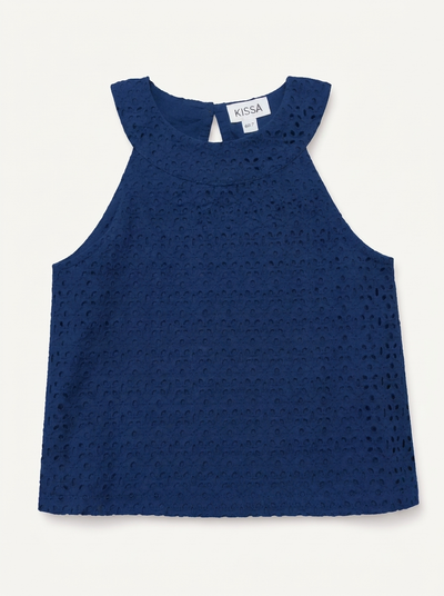 Navy Halter Top & Tiered Skirt Set Preview #4