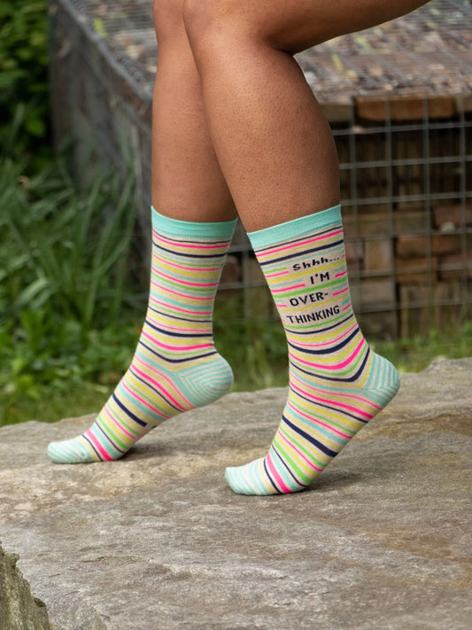 Tomfoolery Toys | Shhh.. I'm Overthinking Crew Socks