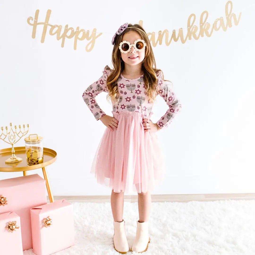 Tomfoolery Toys | Hanukkah Long Sleeve Tutu Dress