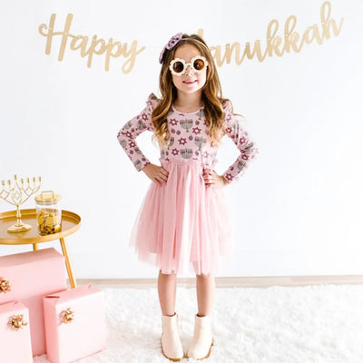 Hanukkah Long Sleeve Tutu Dress Preview #1