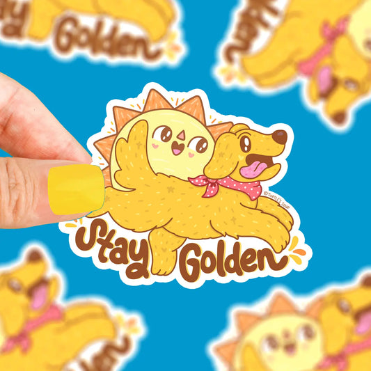 Tomfoolery Toys | Stay Golden Vinyl Sticker