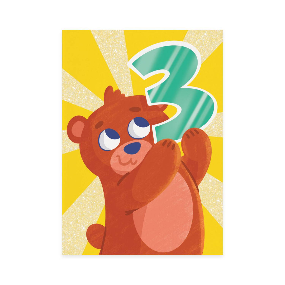 Age 3 Bear Card Cover