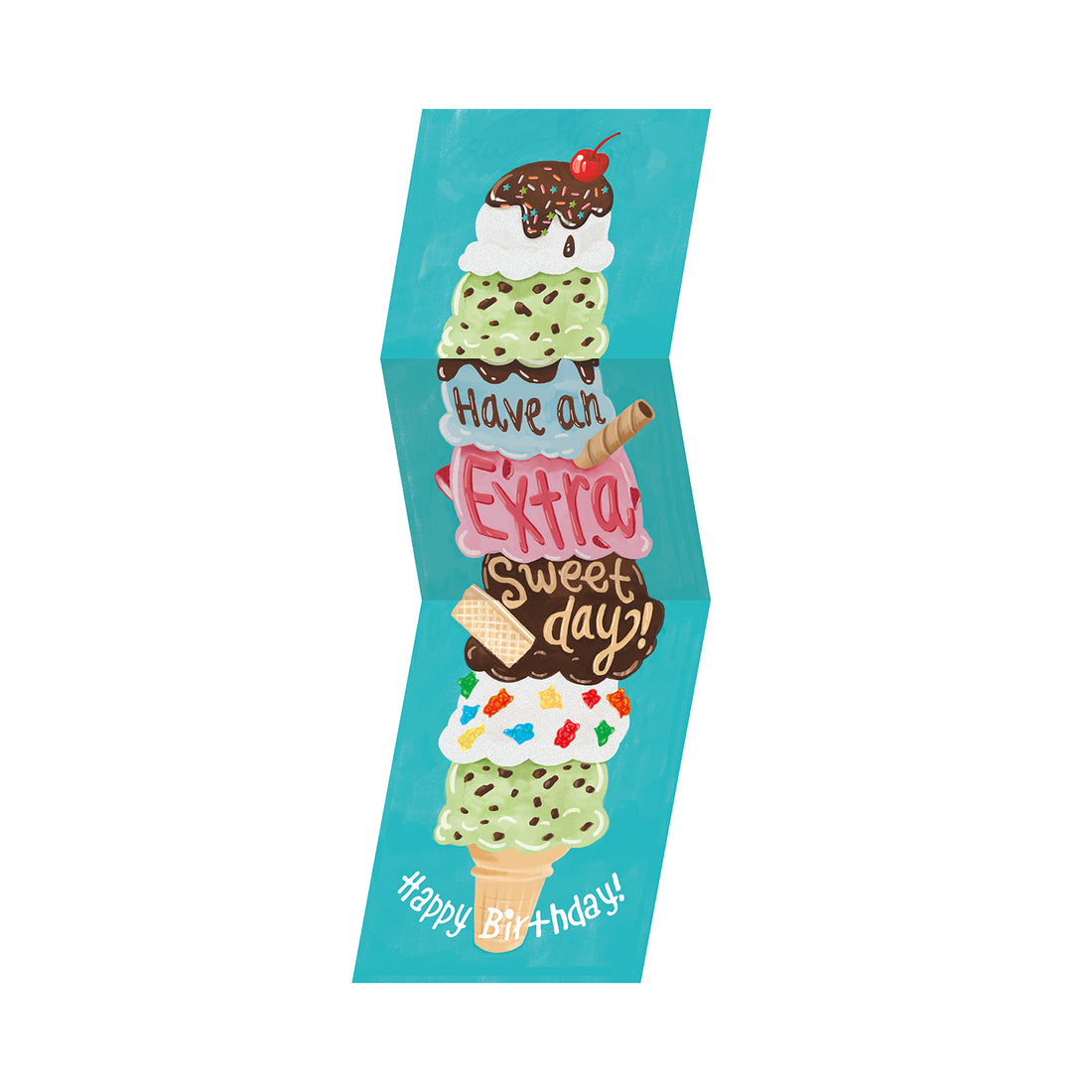 Tri-fold Ice Cream Card Preview #2