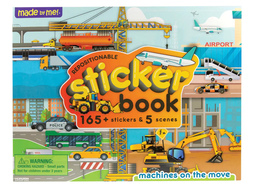Transportation Repositionable Sticker Book Cover