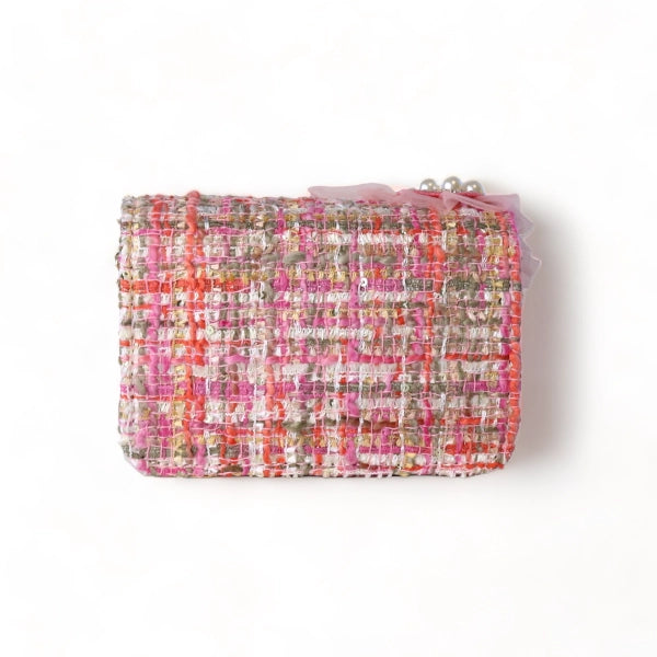 Fuchsia Big Heart Tweed Purse Cover