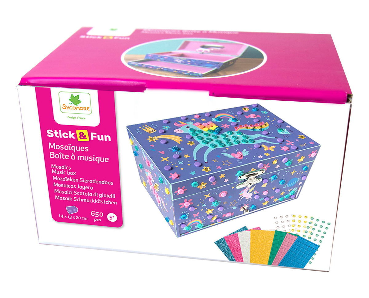 Stick'N Fun: 3D Mosaics Music Box Unicorn Cover