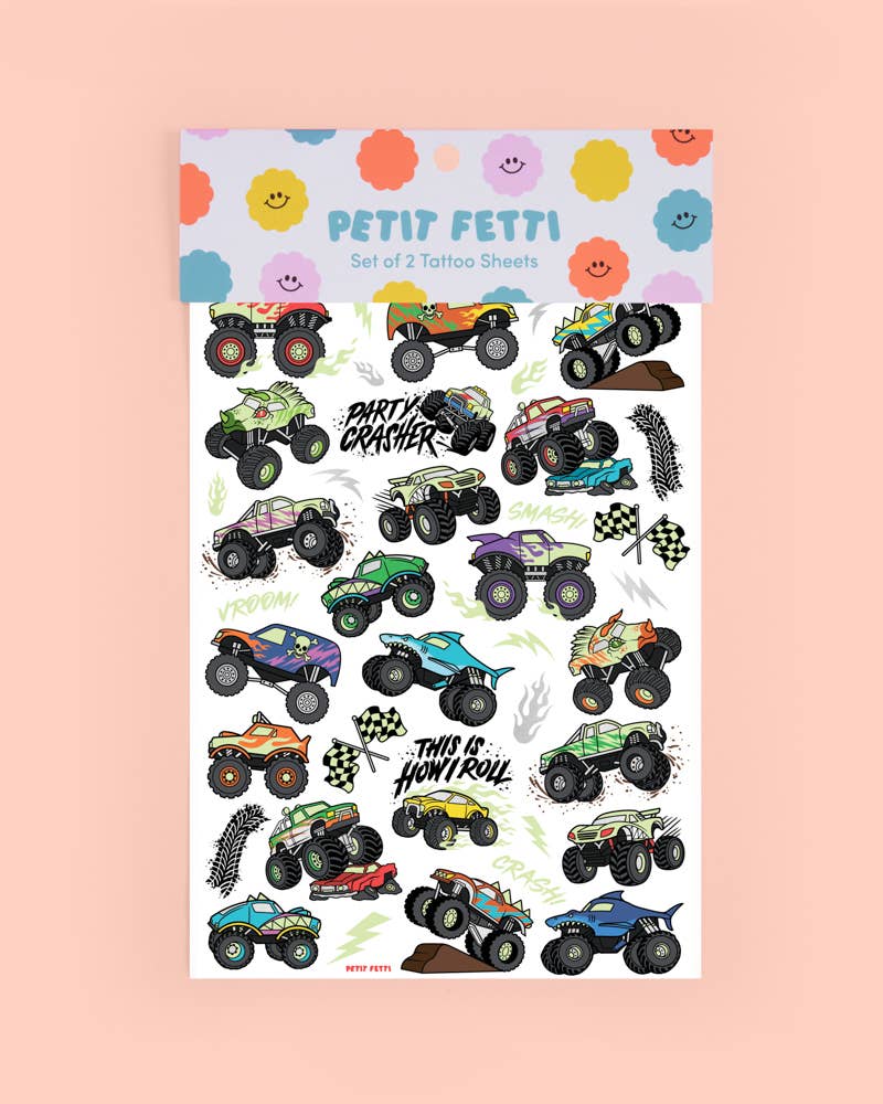 Tomfoolery Toys | Monster Truck Glo Tattoos