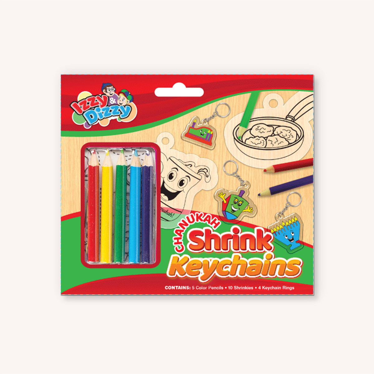 Chanukah Shrink Art Keychain Cover